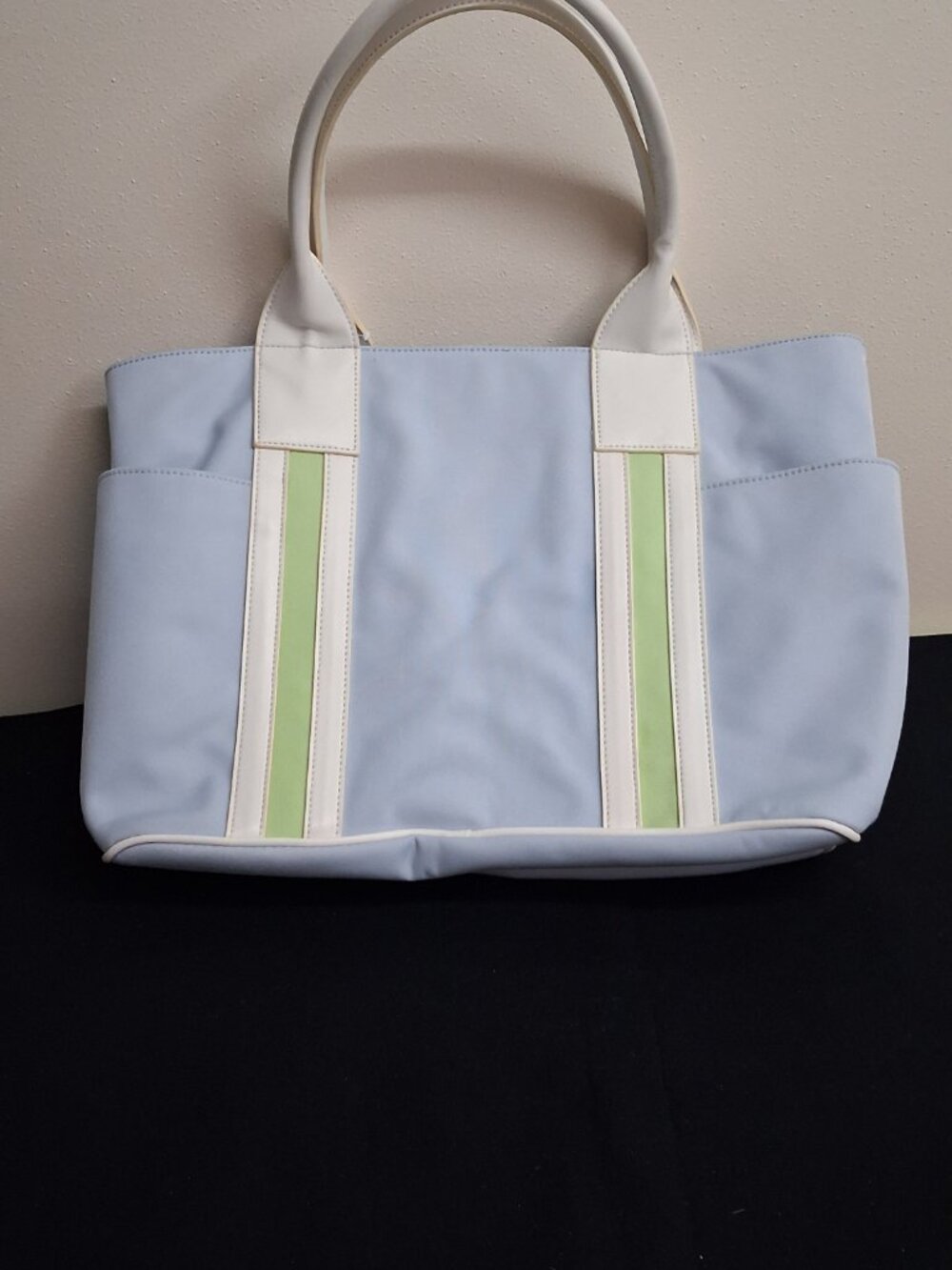 SONOMA Pastel Blue Tote Bag Set NWT Umbrella & Detachable Wristlet - Picture 3 of 9